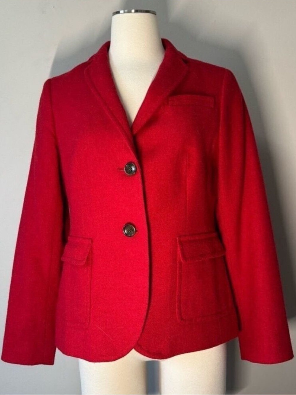 Talbots Petite Vibrant Red Women's Blazer SZ 10